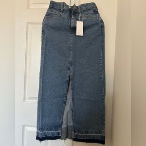 Mango Long Denim Skirt